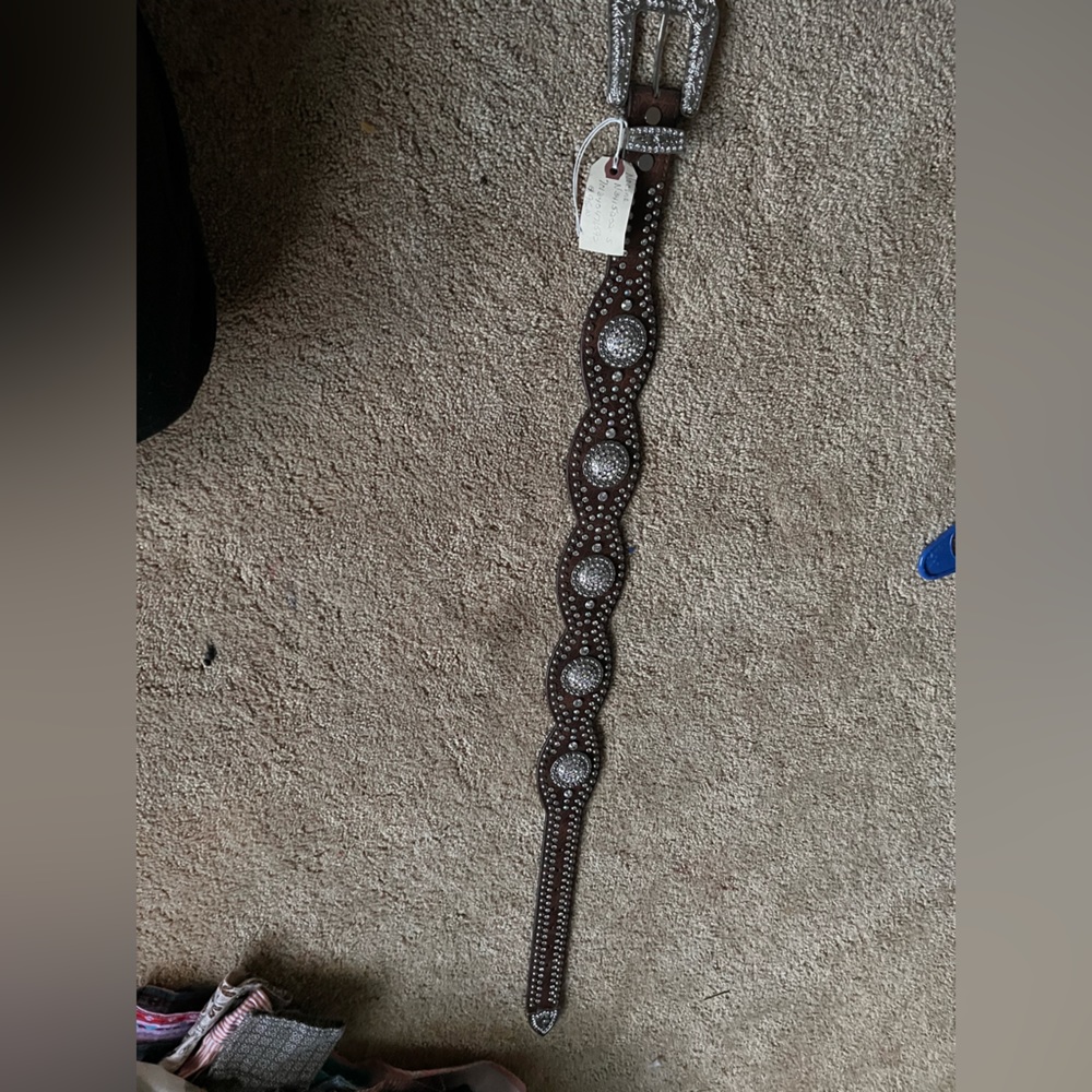 nwt dark brown belt